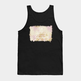 UnBreakable Pink & Gold Foil Tank Top